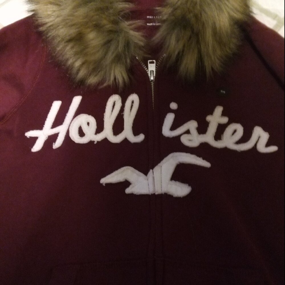 Hollister faux fur hoodie